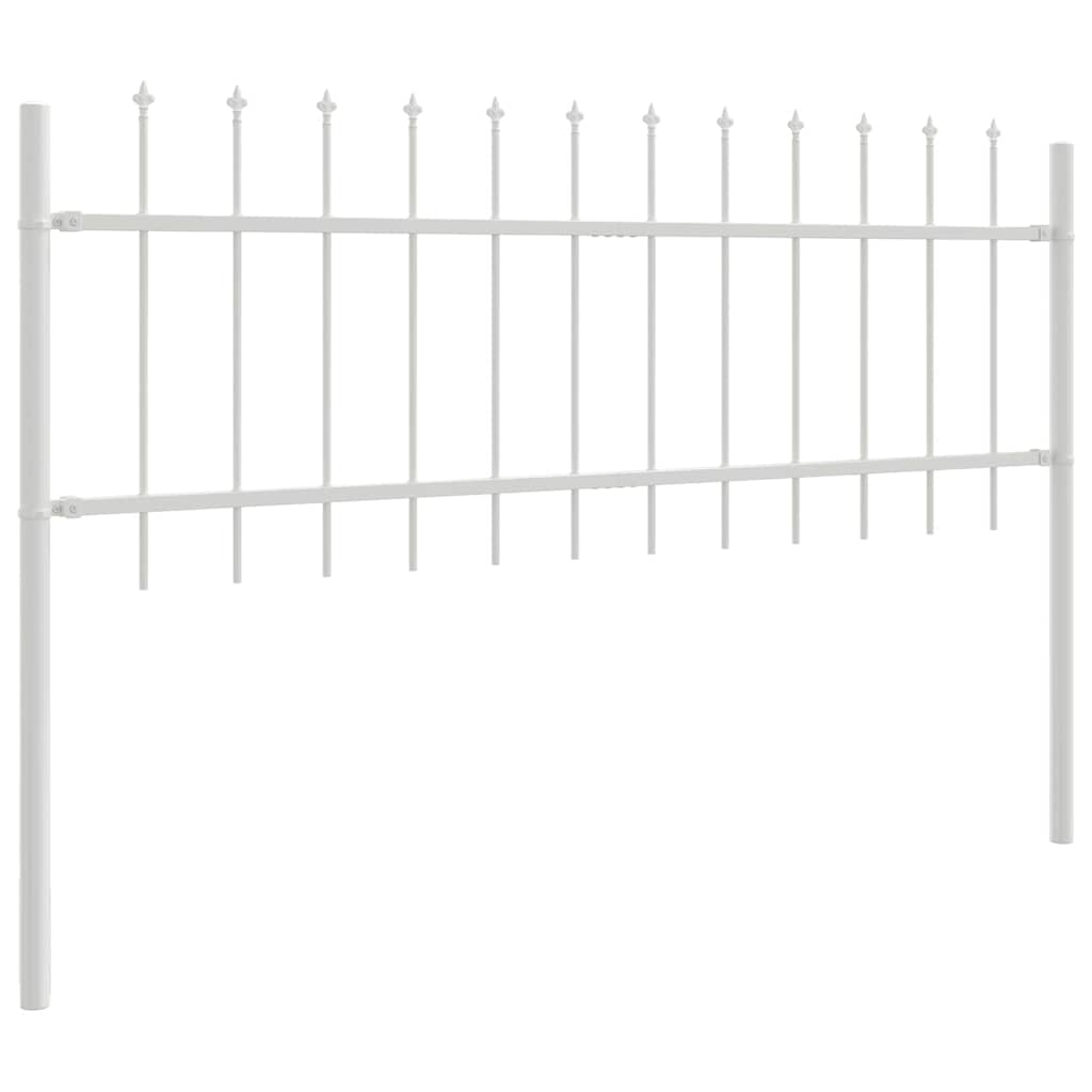 Garden Fence 2 pcs White 3.4 x 0.6 m Powder-coated Steel