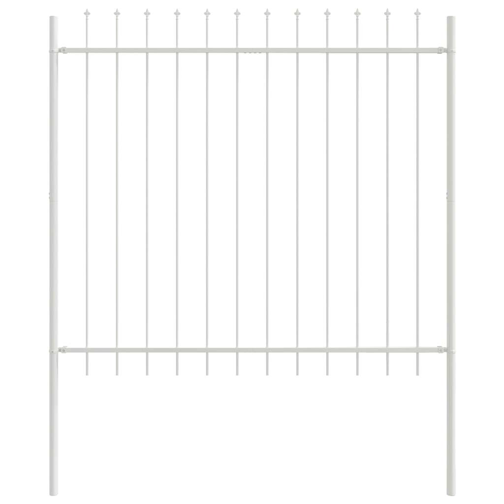 Garden Fence 2 pcs White 3.4 x 1.5 m Powder-coated Steel