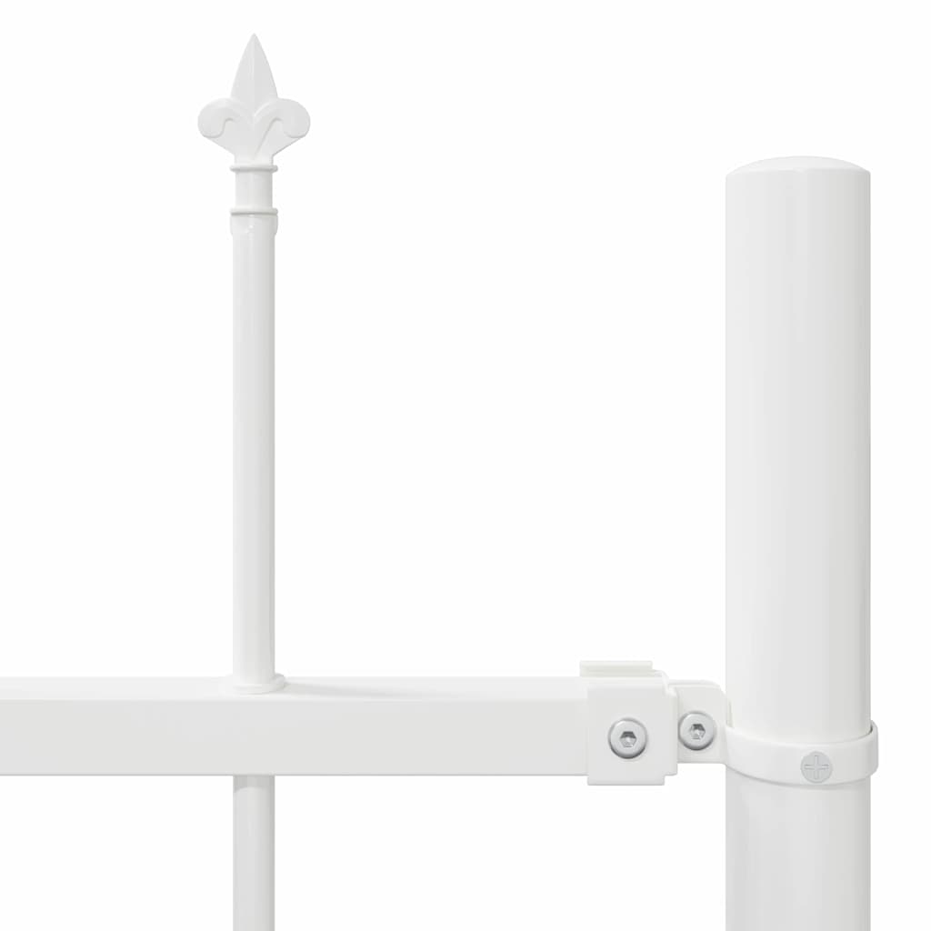 Garden Fence 6 pcs White 10.2 x 1 m Powder-coated Steel