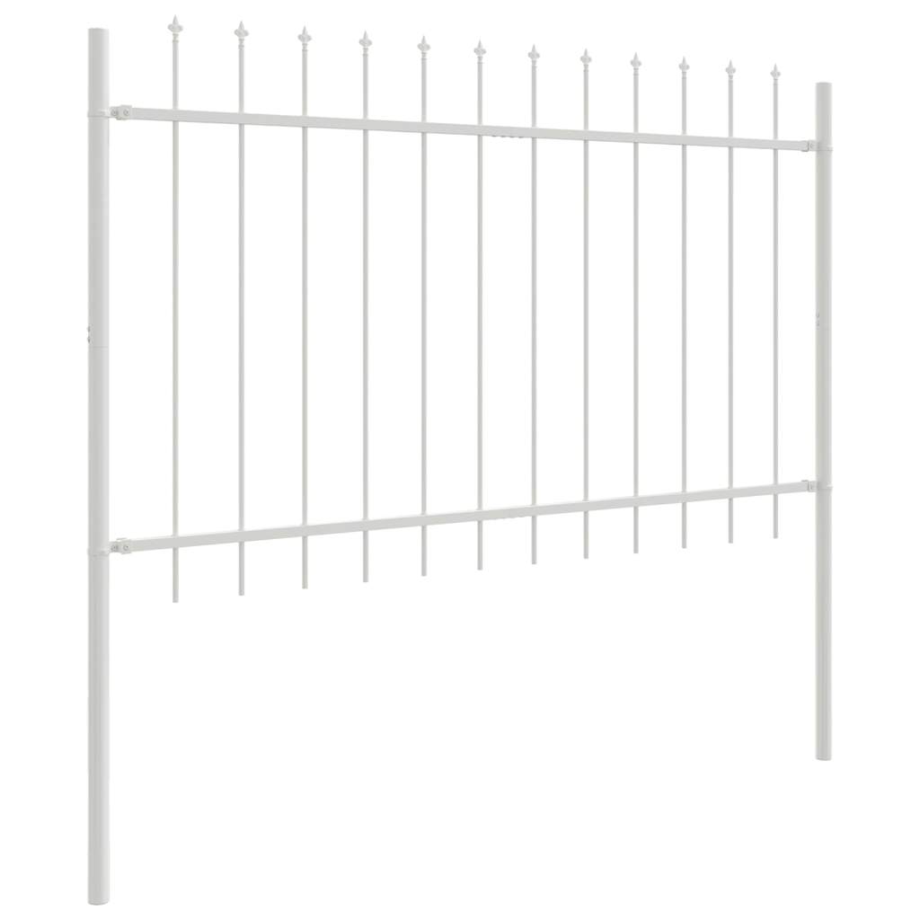 Garden Fence 7 pcs White 11.9 x 1.2 m Powder-coated Steel