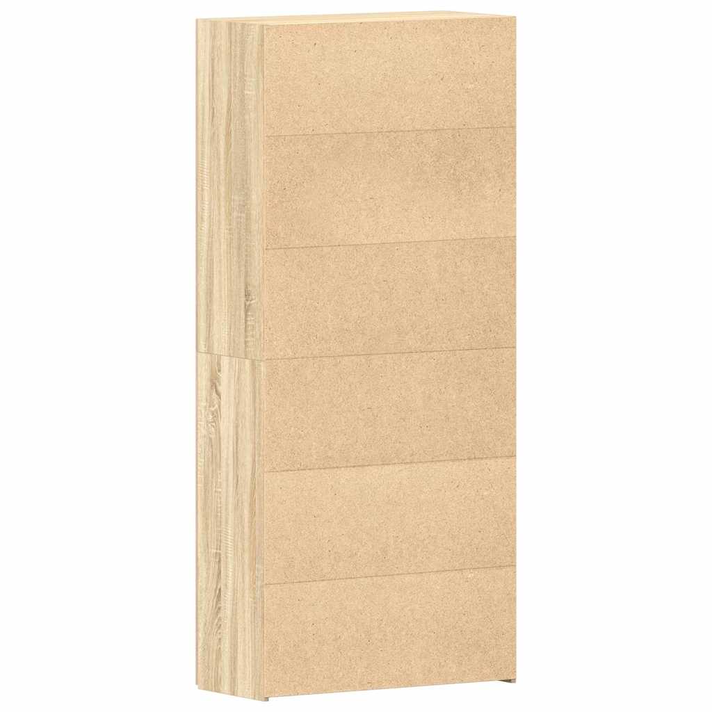 Shoe Cabinet 80 x 35.5 x 180 cm Engineered Wood Brown