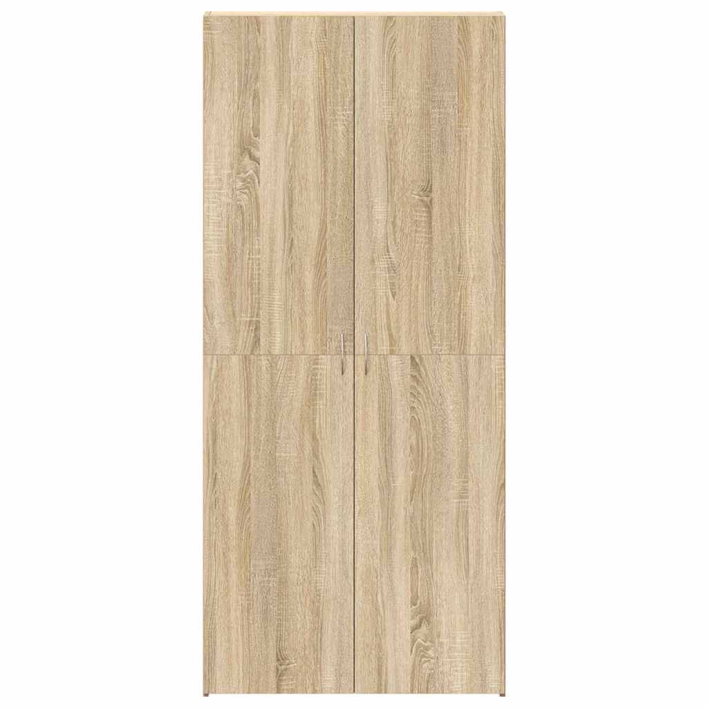 Shoe Cabinet 80 x 35.5 x 180 cm Engineered Wood Brown