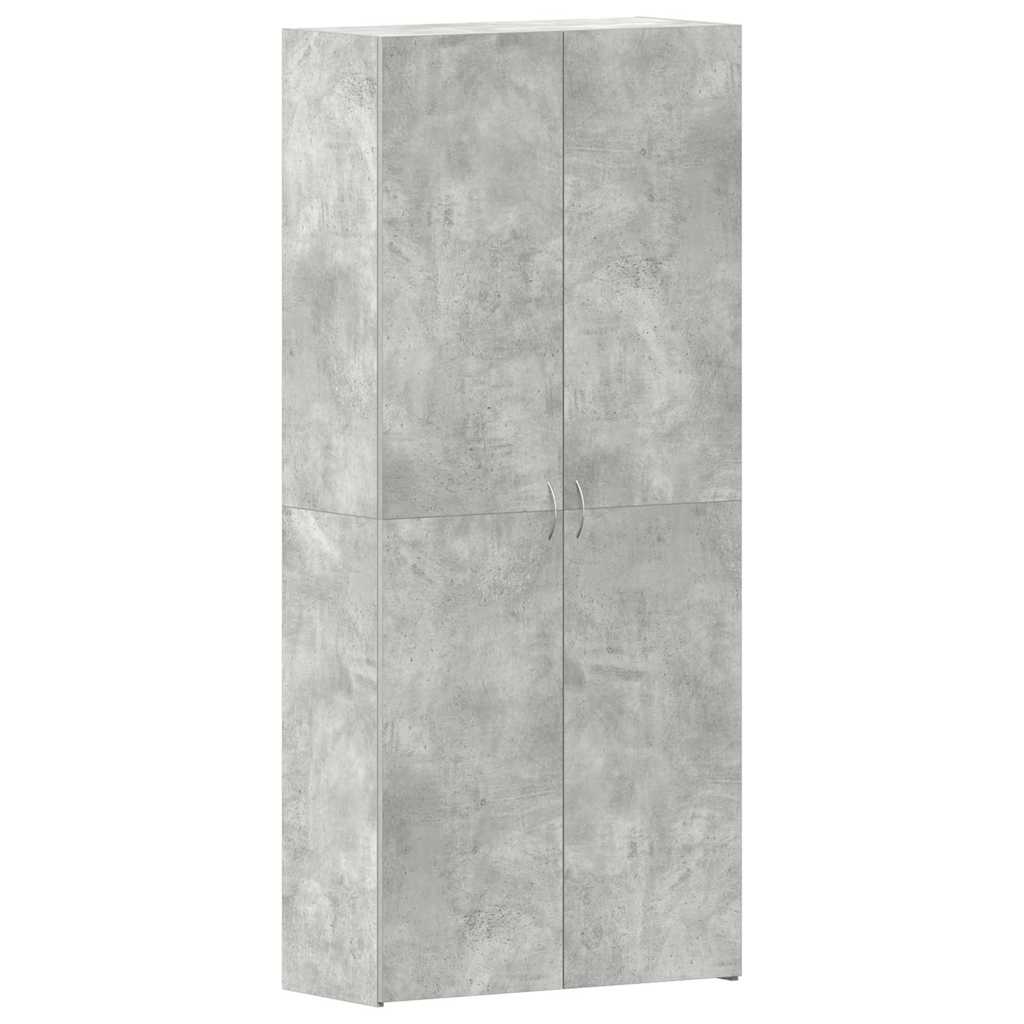 Shoe Cabinet 80 x 35.5 x 180 cm Engineered Wood Grey