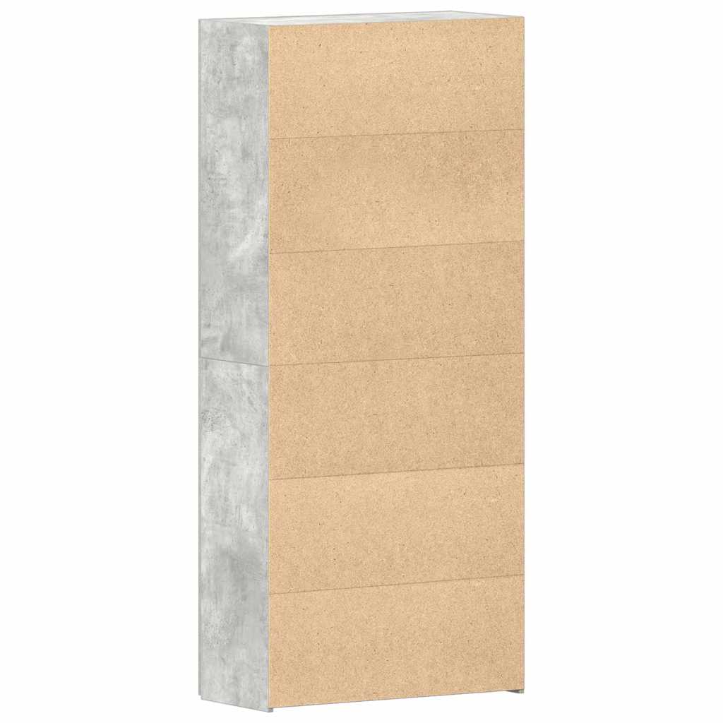 Shoe Cabinet 80 x 35.5 x 180 cm Engineered Wood Grey