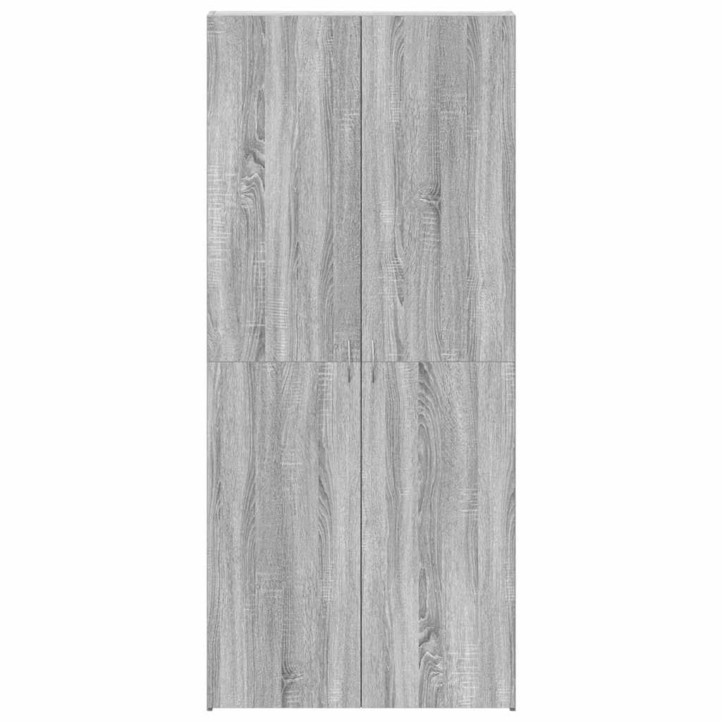 Shoe Cabinet 80 x 35.5 x 180 cm Engineered Wood Grey
