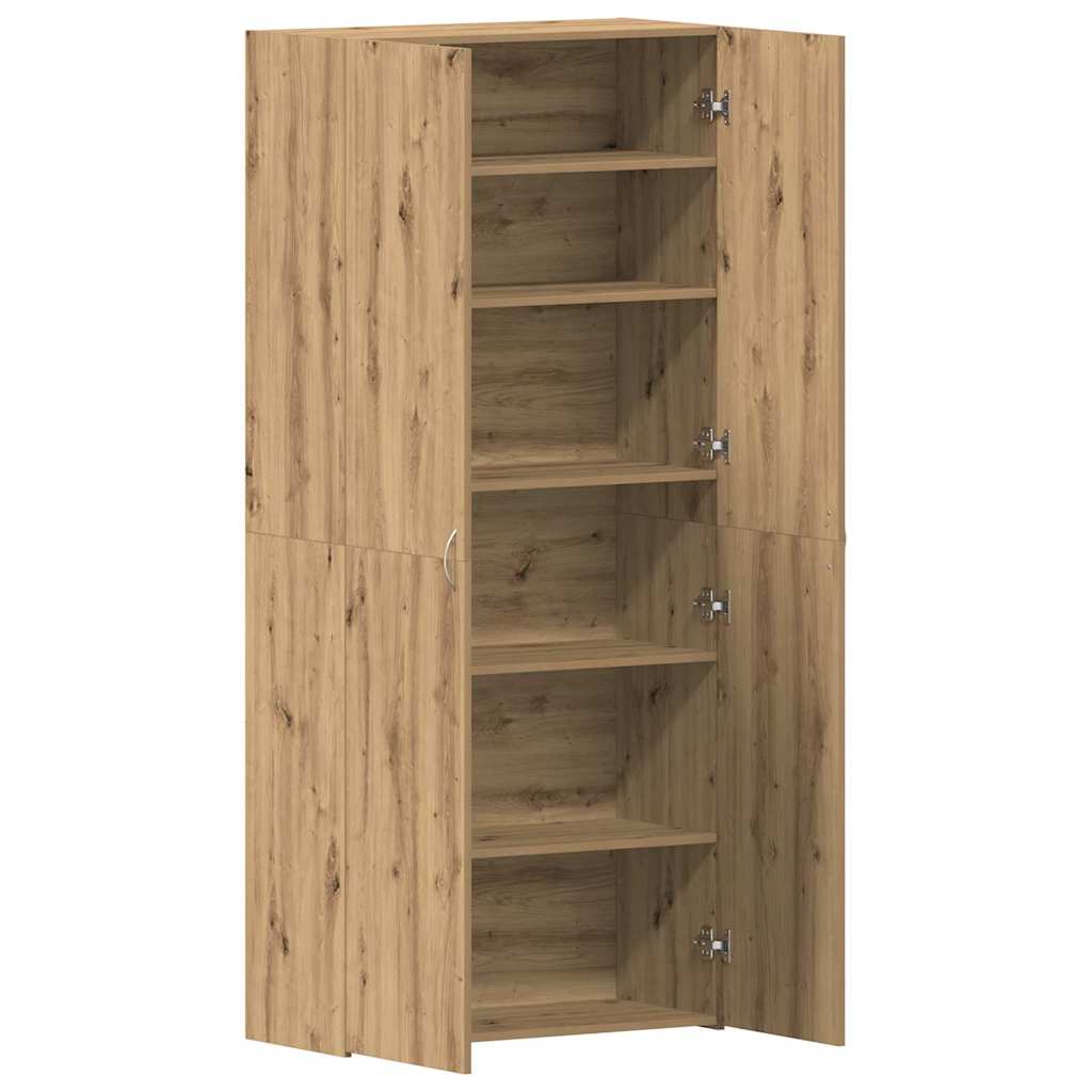 Shoe Cabinet 80 x 35.5 x 180 cm Engineered Wood Brown