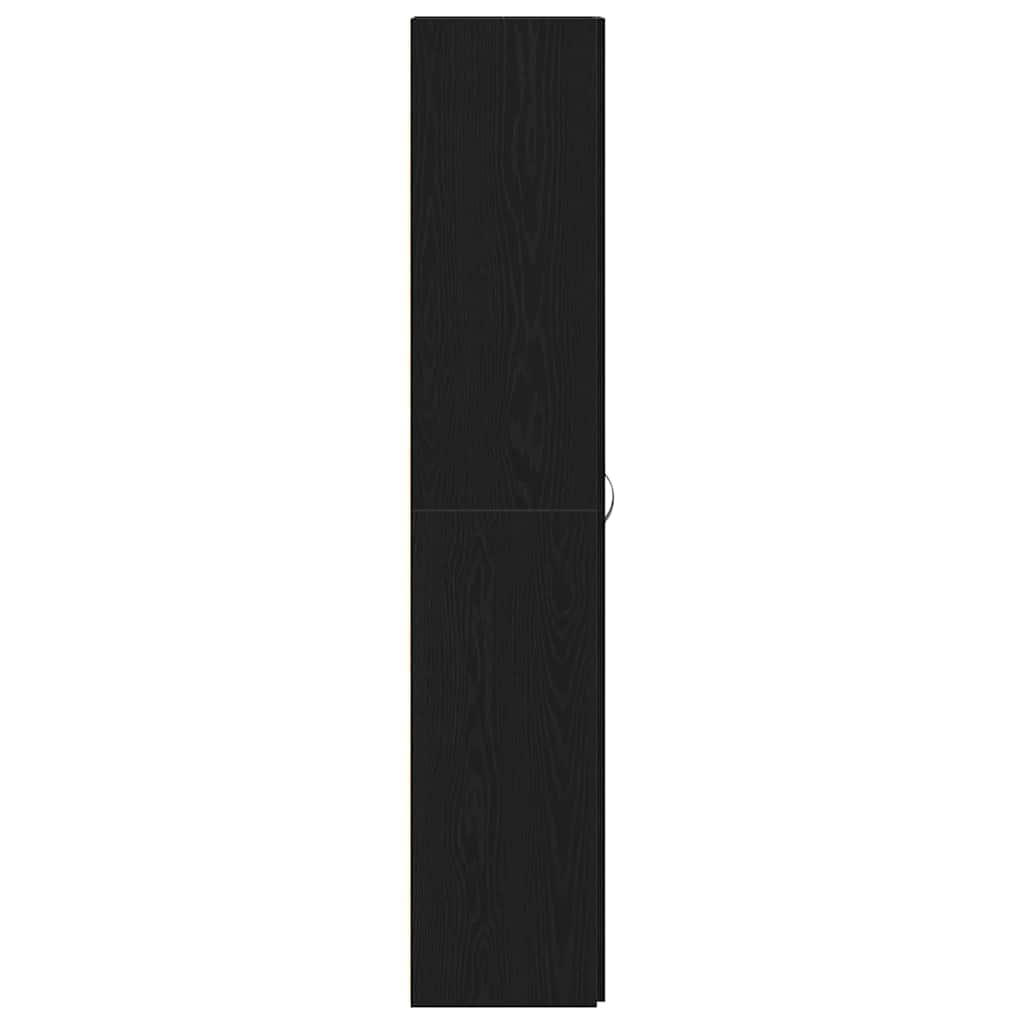 Shoe Cabinet 80 x 35.5 x 180 cm Engineered Wood Black