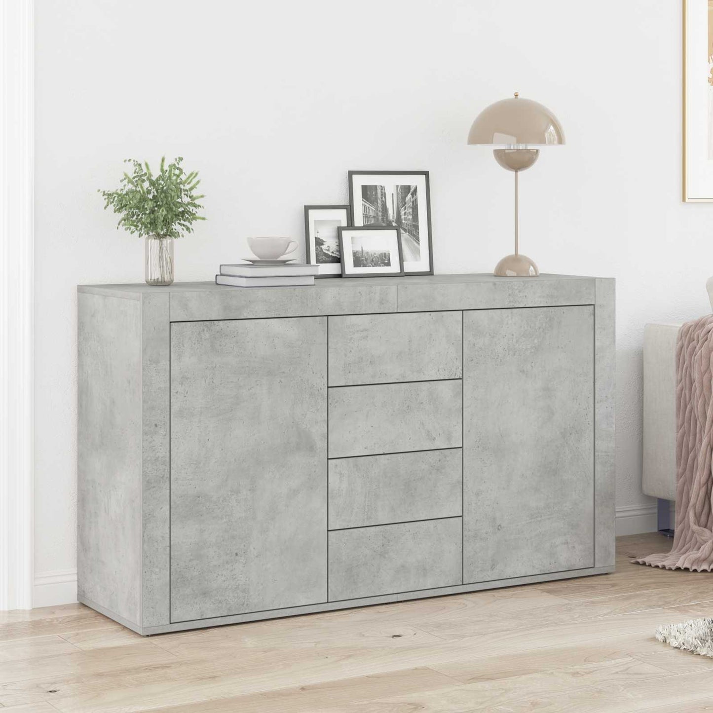 Sideboard Concrete Grey 120 x 36 x 69 cm Engineered Wood