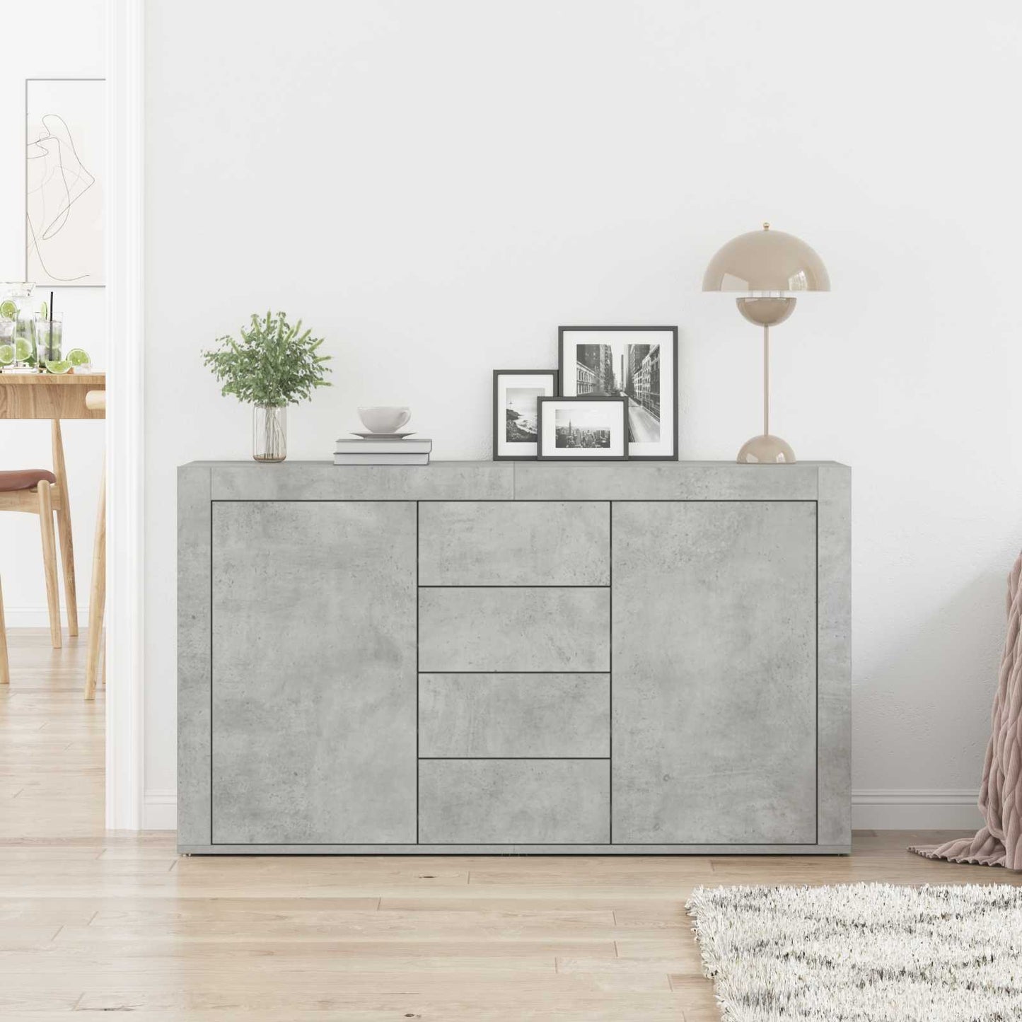 Sideboard Concrete Grey 120 x 36 x 69 cm Engineered Wood