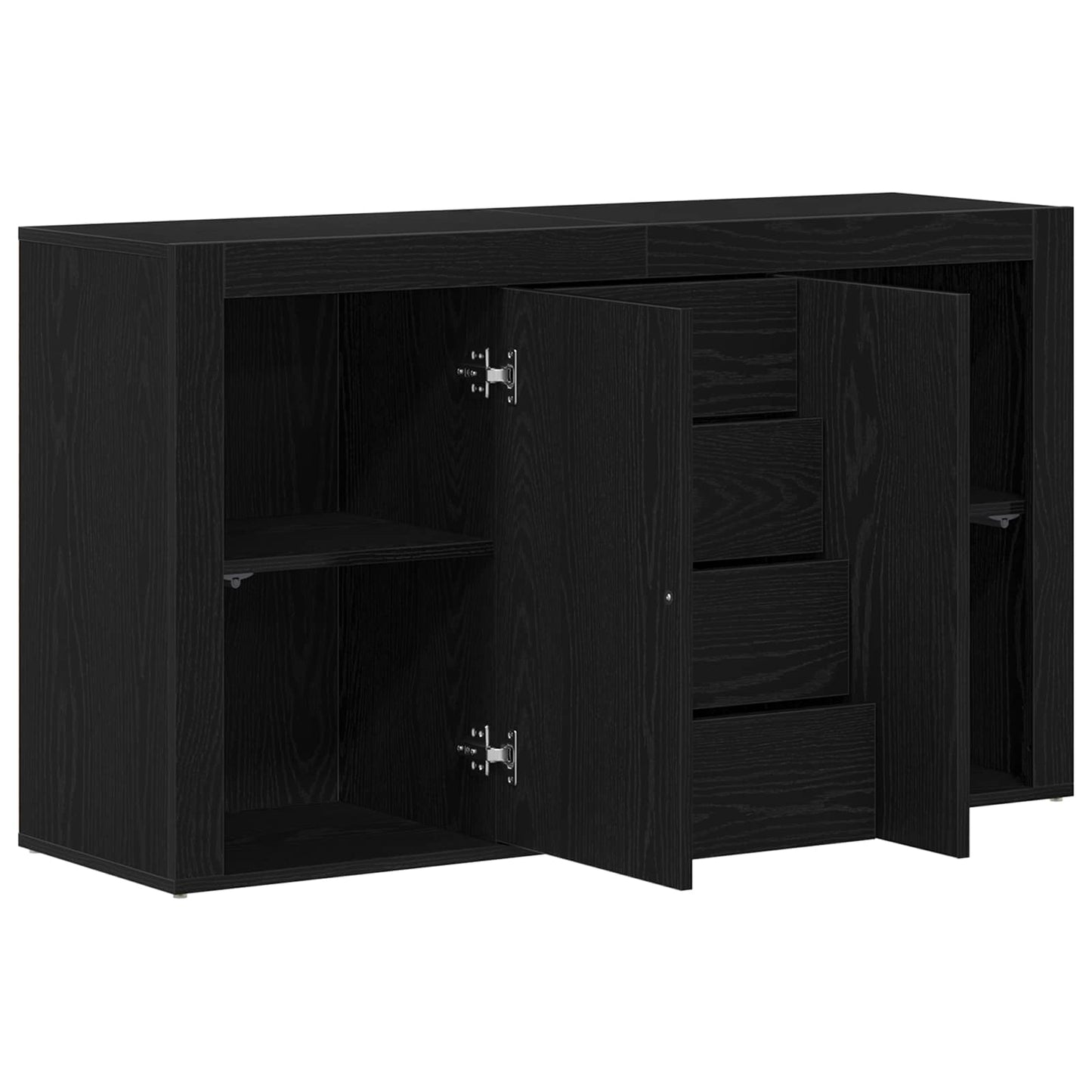 Sideboard Black Oak 120 x 36 x 69 cm Engineered Wood