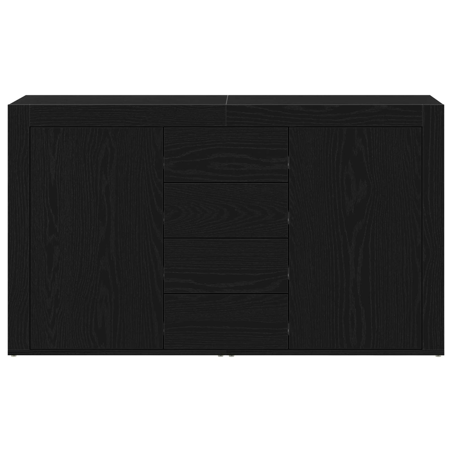 Sideboard Black Oak 120 x 36 x 69 cm Engineered Wood