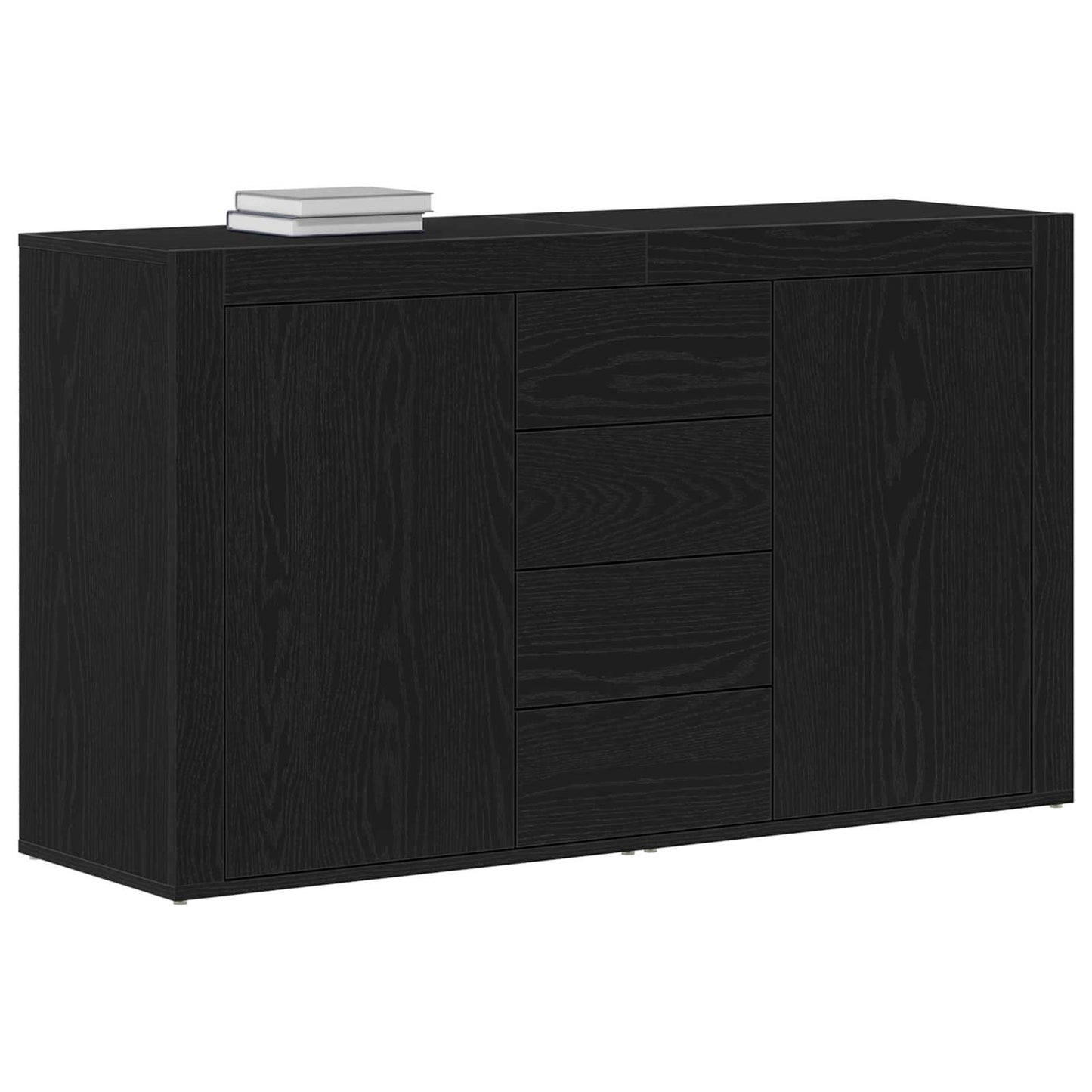 Sideboard Black Oak 120 x 36 x 69 cm Engineered Wood