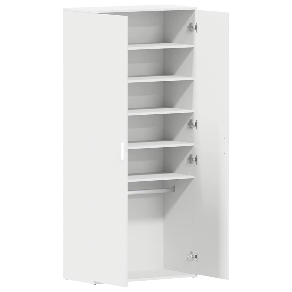 Shoe Cabinet 80 x 39 x 178 cm Engineered Wood White