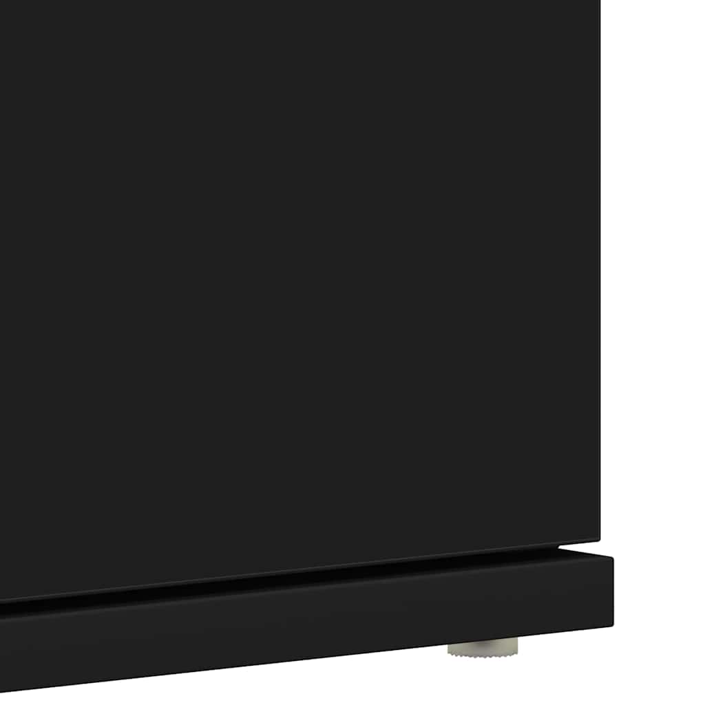 Shoe Cabinet 80 x 39 x 178 cm Engineered Wood Black