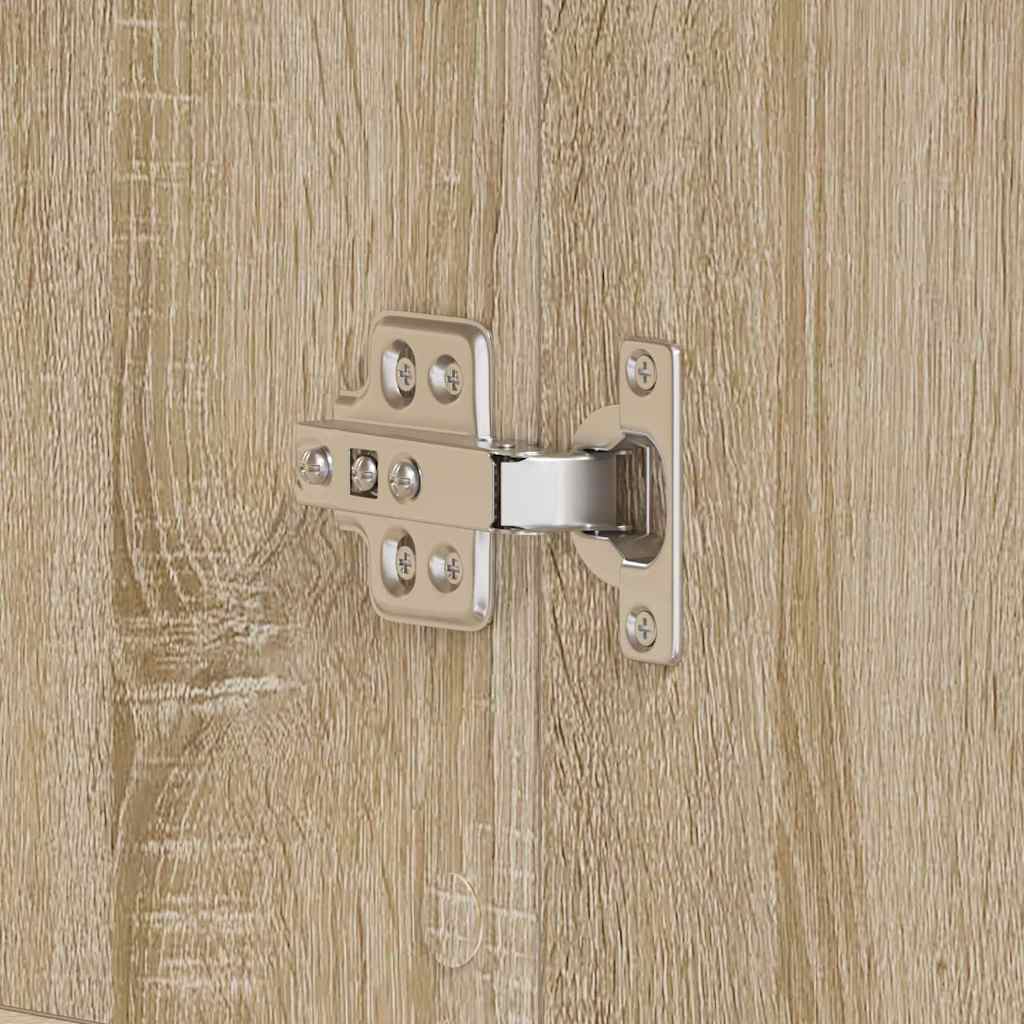 Shoe Cabinet 80 x 39 x 178 cm Engineered Wood Sonoma Oak