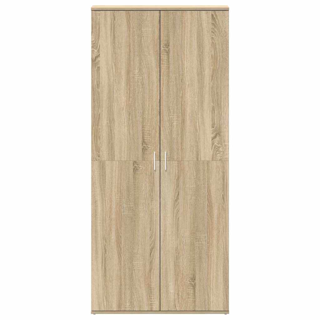 Shoe Cabinet 80 x 39 x 178 cm Engineered Wood Sonoma Oak