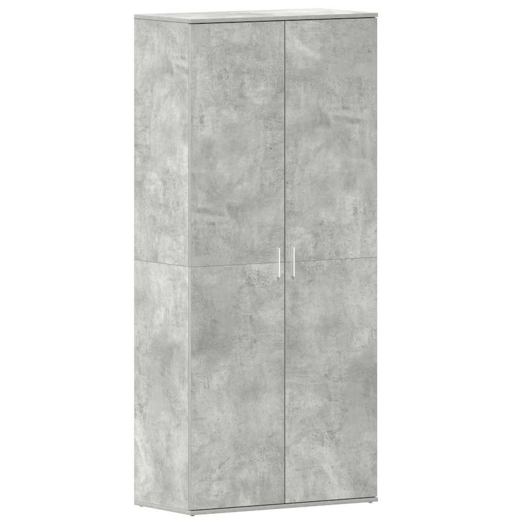 Shoe Cabinet 80 x 39 x 178 cm Engineered Wood Concrete Grey