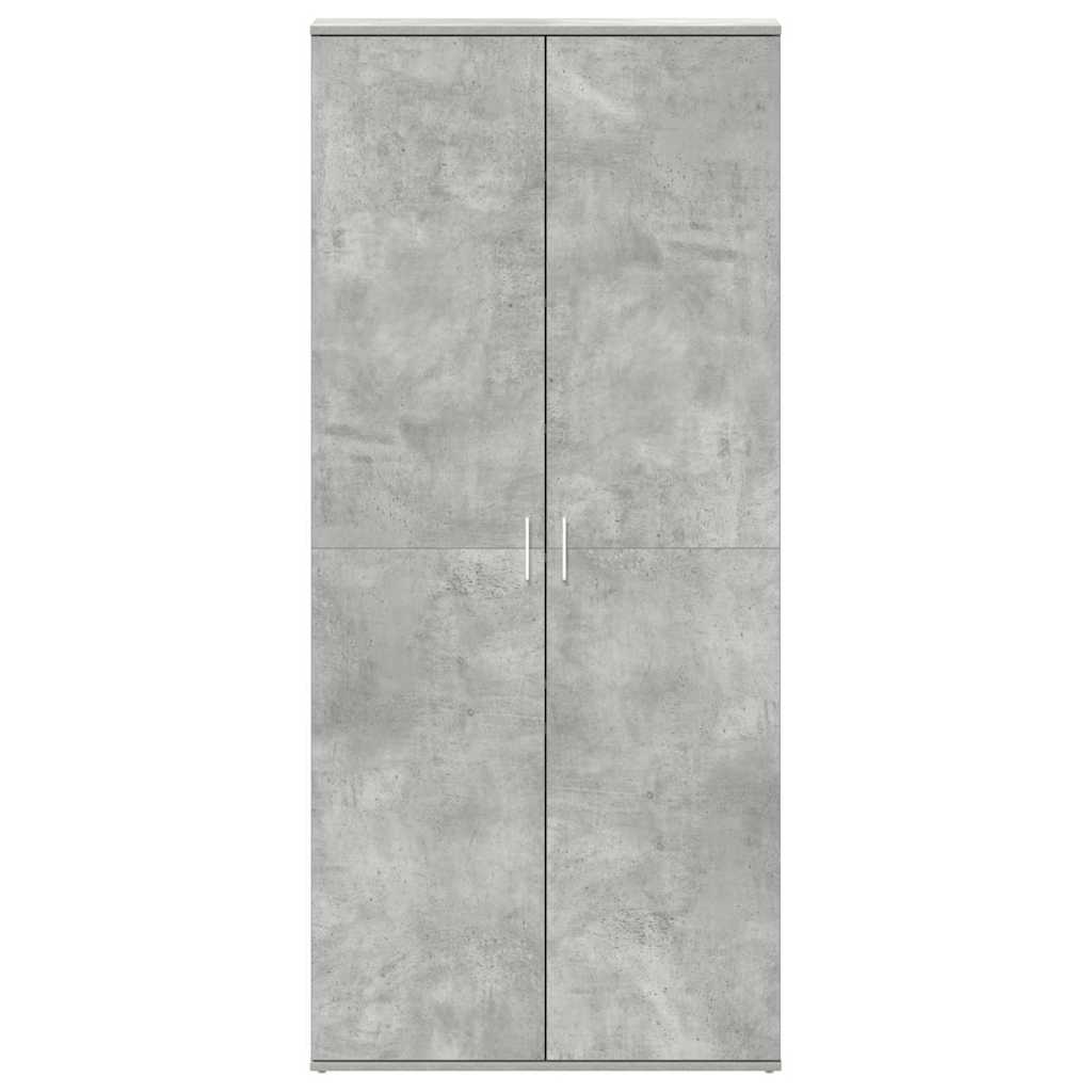 Shoe Cabinet 80 x 39 x 178 cm Engineered Wood Concrete Grey