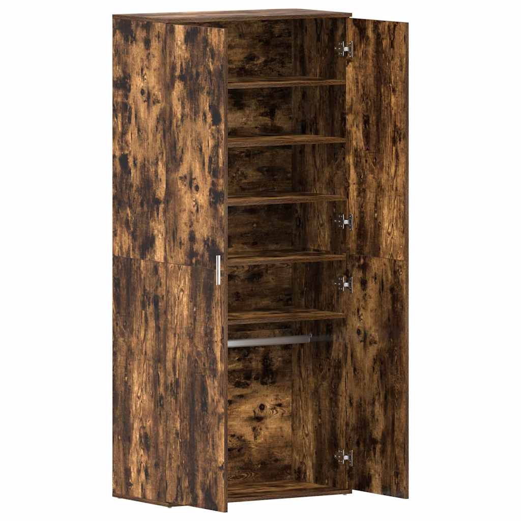 Shoe Cabinet 80 x 39 x 178 cm Engineered Wood Smoked Oak