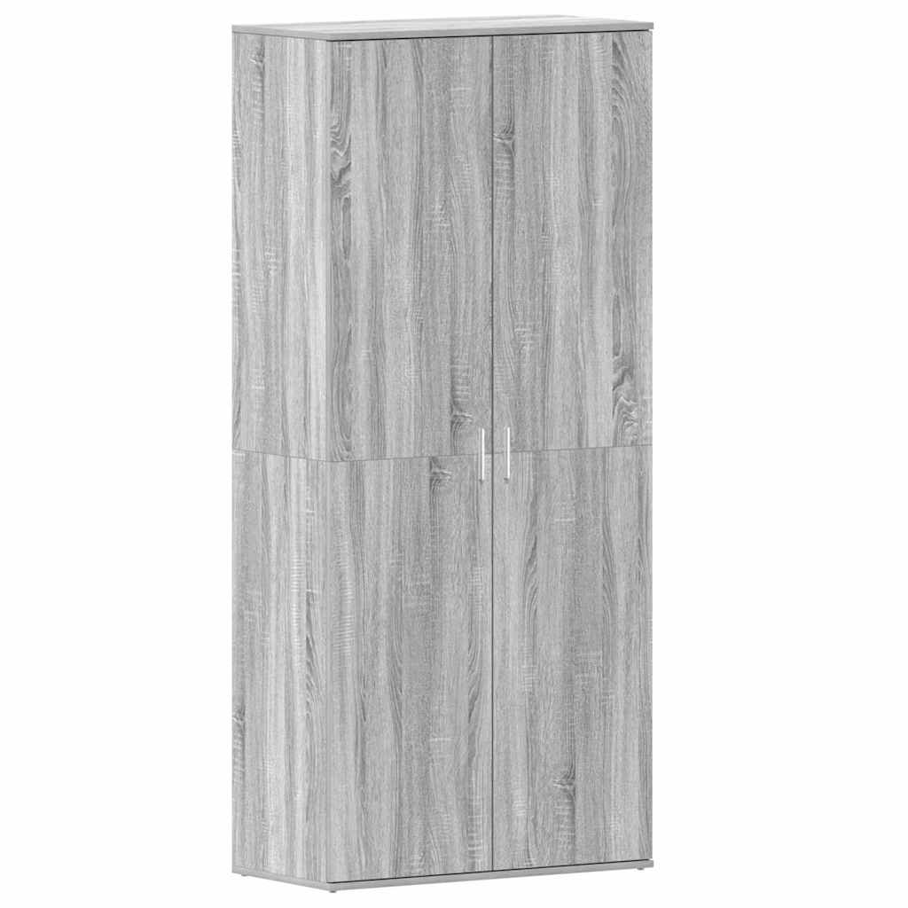 Shoe Cabinet 80 x 39 x 178 cm Engineered Wood Grey Sonoma