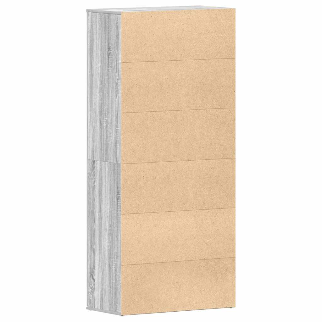 Shoe Cabinet 80 x 39 x 178 cm Engineered Wood Grey Sonoma