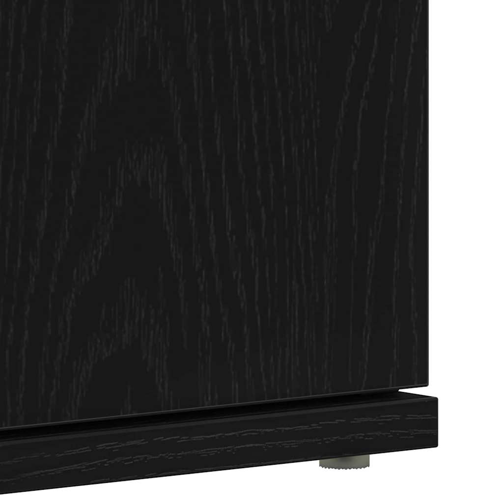 Shoe Cabinet 80 x 39 x 178 cm Engineered Wood Black Oak