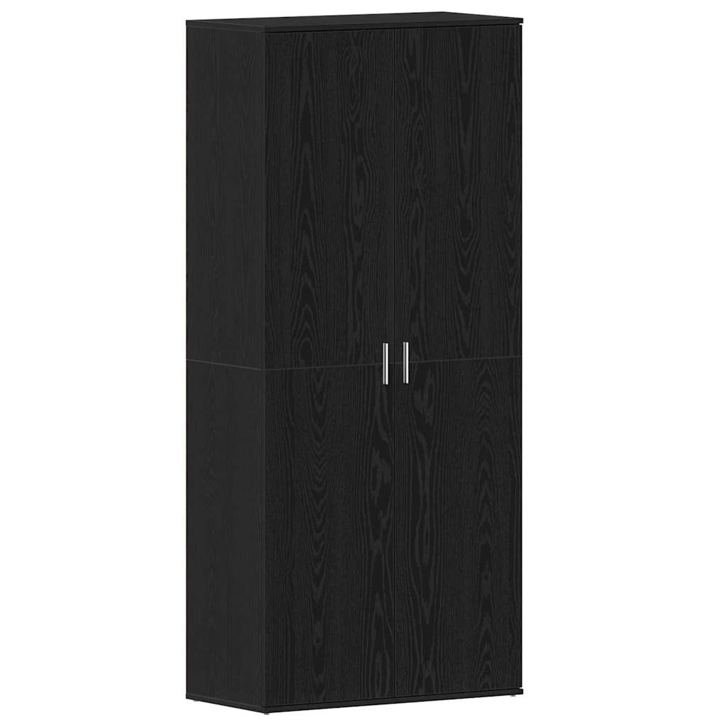 Shoe Cabinet 80 x 39 x 178 cm Engineered Wood Black Oak