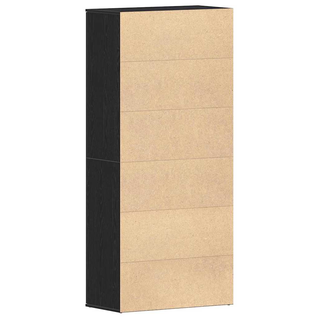 Shoe Cabinet 80 x 39 x 178 cm Engineered Wood Black Oak