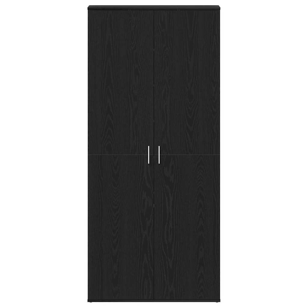 Shoe Cabinet 80 x 39 x 178 cm Engineered Wood Black Oak