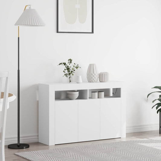 Sideboard White 116 x 30 x 75 cm Engineered Wood