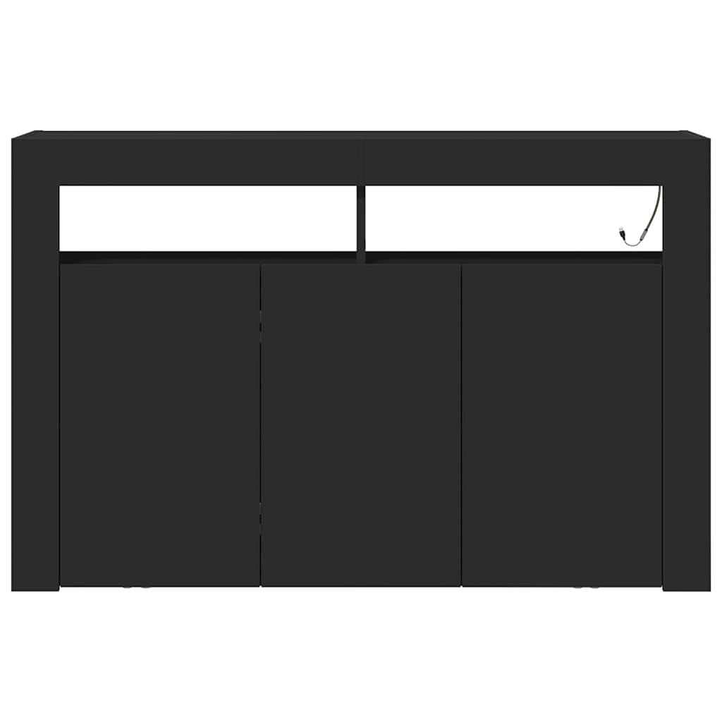 Sideboard Black 116 x 30 x 75 cm Engineered Wood