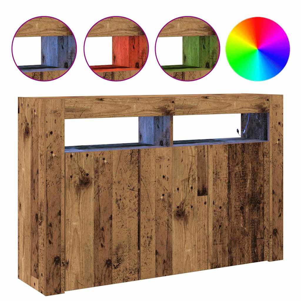 Sideboard Old Wood 116 x 30 x 75 cm Engineered Wood