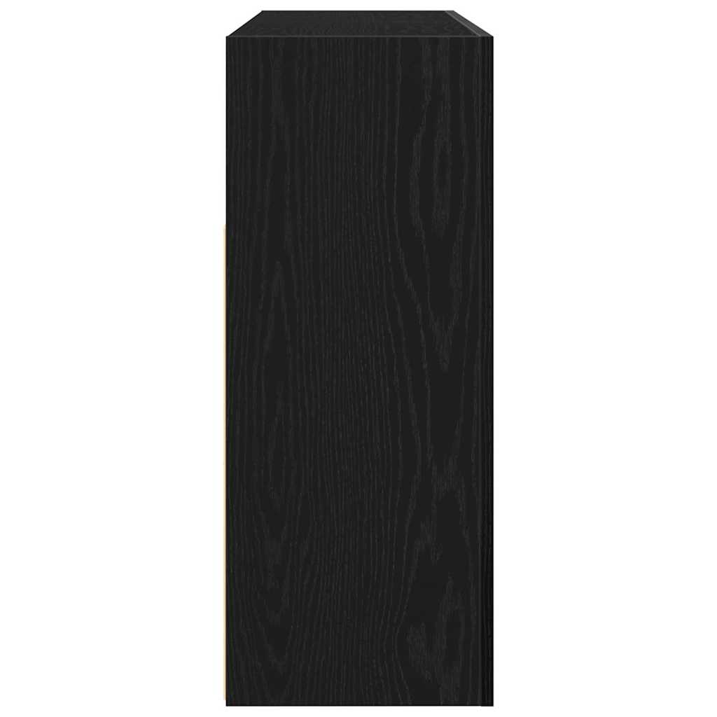 Sideboard Black Oak 116 x 30 x 75 cm Engineered Wood