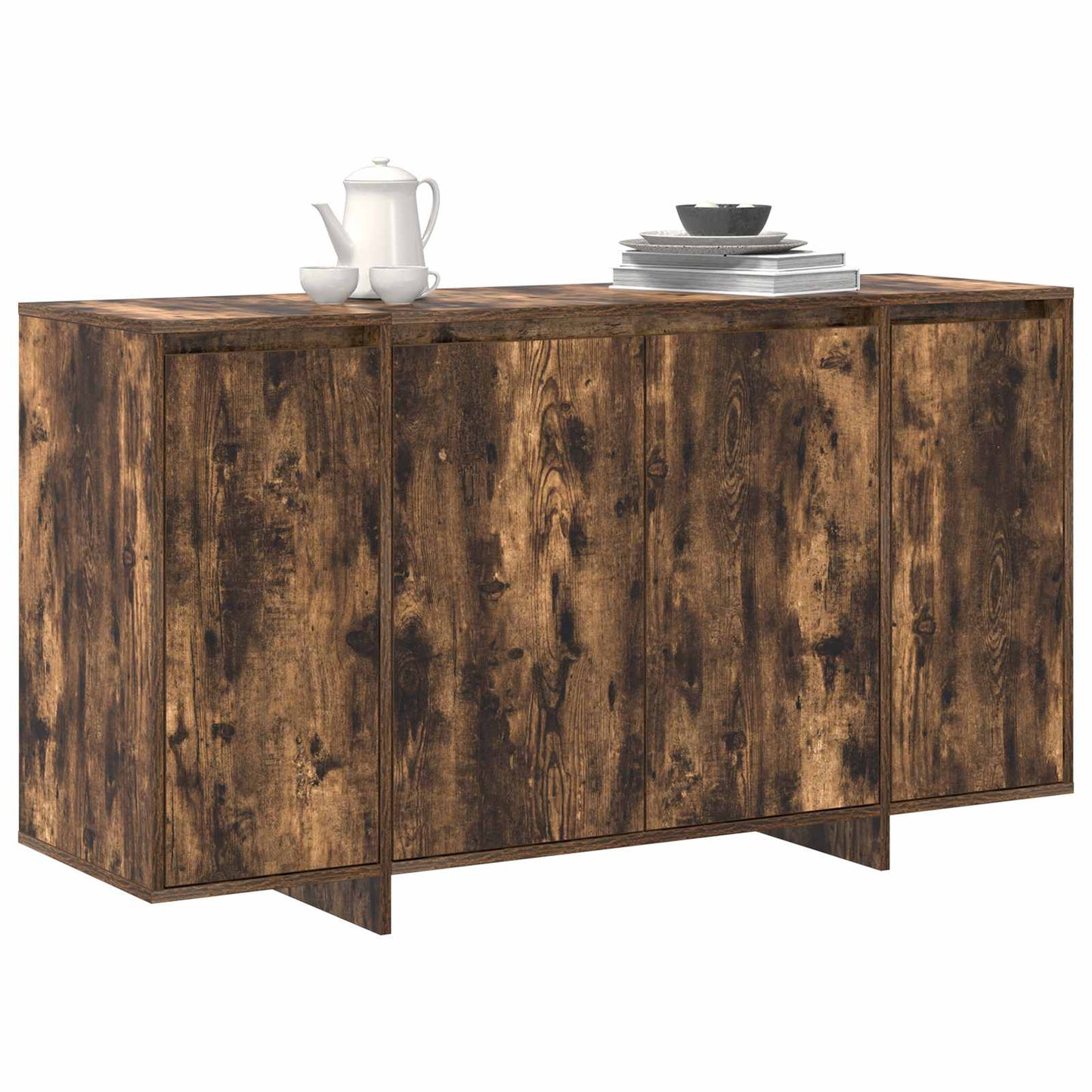 Sideboard Smoked Oak 135 x 41 x 75 cm Engineered Wood