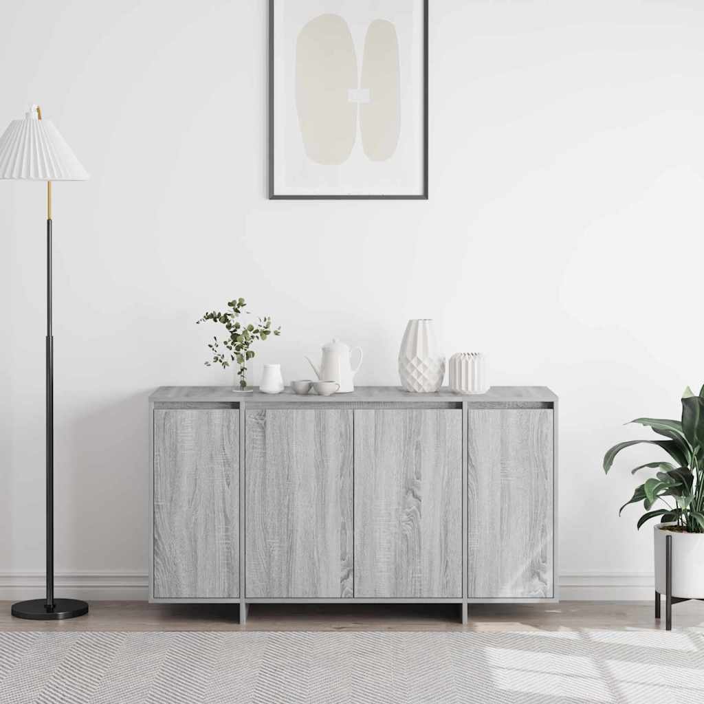 Sideboard Grey Sonoma 135 x 41 x 75 cm Engineered Wood