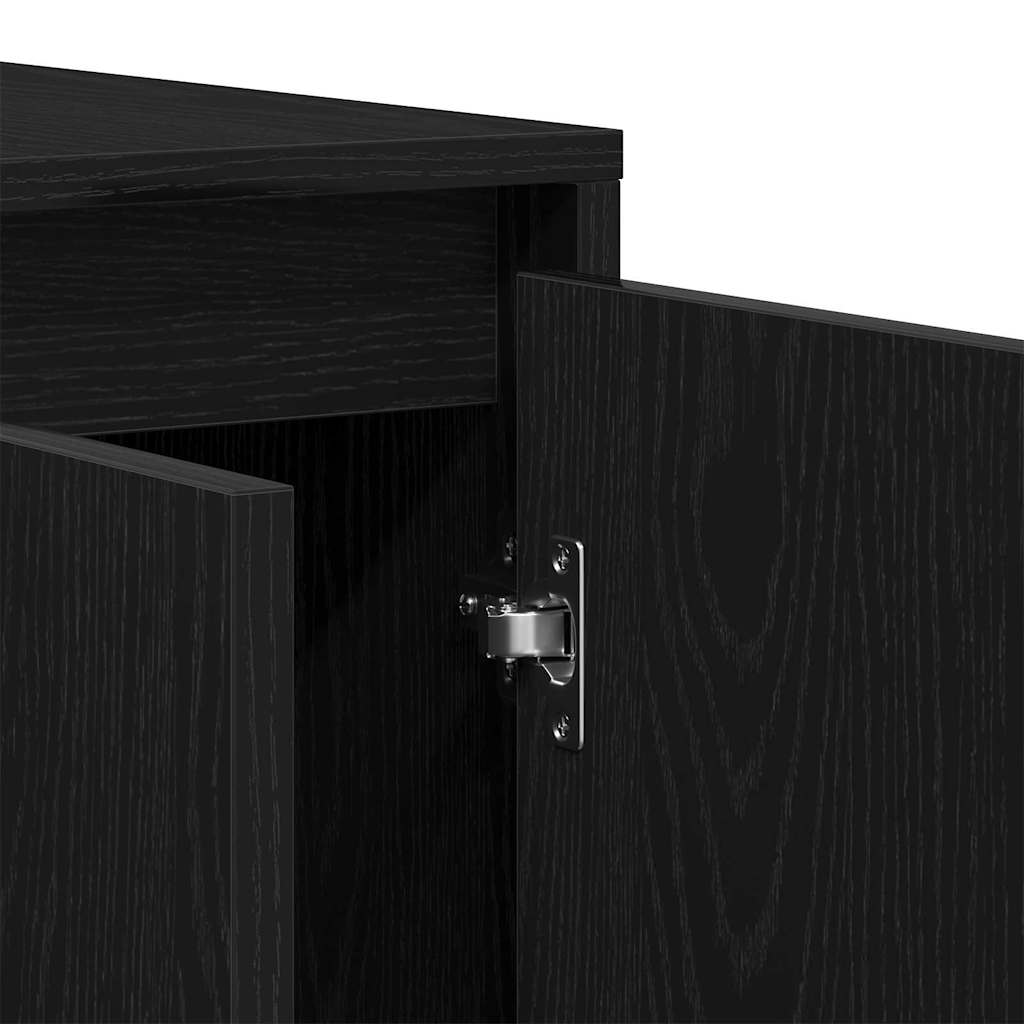 Sideboard Black Oak 135 x 41 x 75 cm Engineered Wood