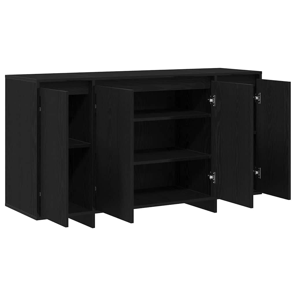Sideboard Black Oak 135 x 41 x 75 cm Engineered Wood