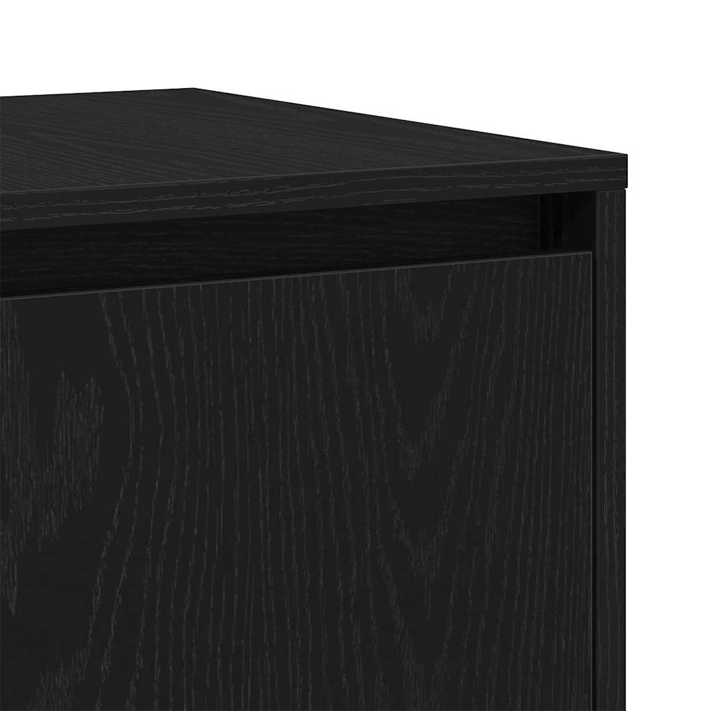Sideboard Black Oak 120 x 41 x 75 cm Engineered Wood