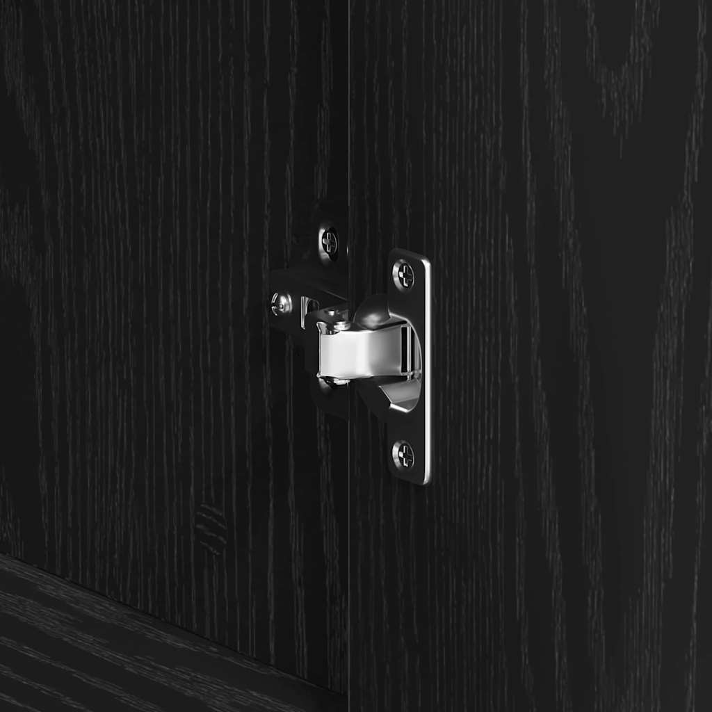 Sideboard Black Oak 120 x 41 x 75 cm Engineered Wood