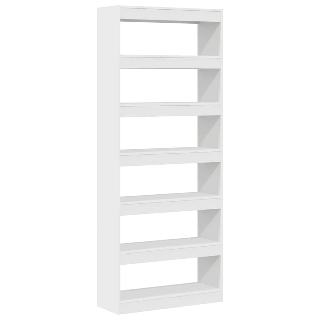 Book Cabinet with Shelf White 80 x 30 x 198 cm Engineered Wood