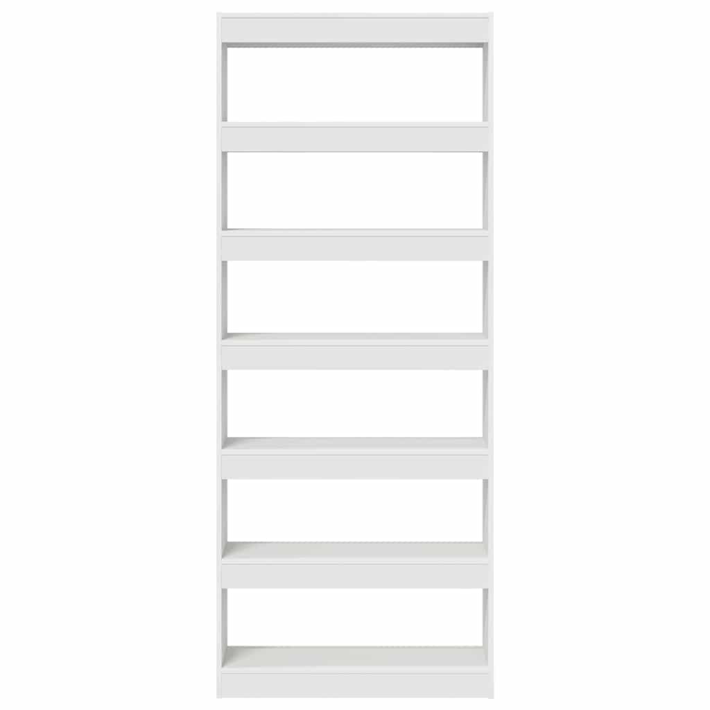 Book Cabinet with Shelf White 80 x 30 x 198 cm Engineered Wood