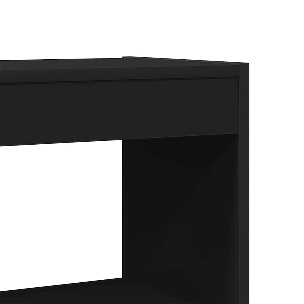 Book Cabinet with Shelf Black 80 x 30 x 198 cm Engineered Wood