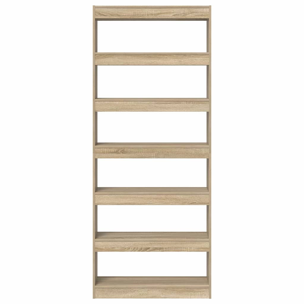 Book Cabinet Sonoma Oak 80 x 30 x 198 cm Engineered Wood