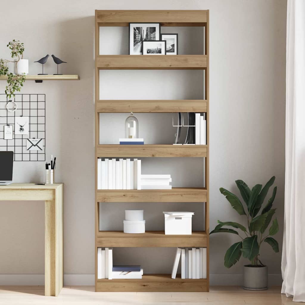 Book Cabinet Artisan Oak 80 x 30 x 198 cm Engineered Wood