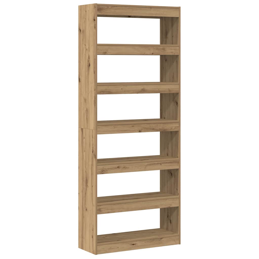 Book Cabinet Artisan Oak 80 x 30 x 198 cm Engineered Wood