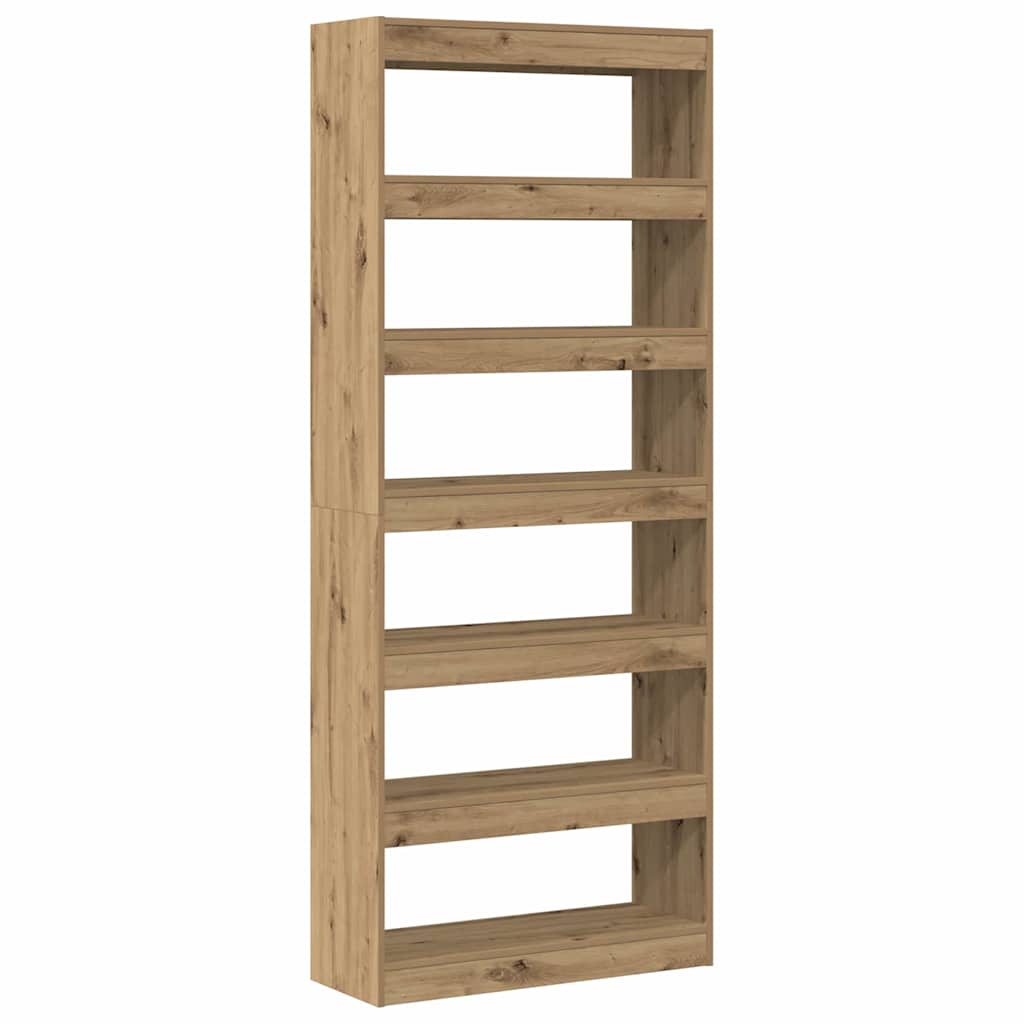 Book Cabinet Artisan Oak 80 x 30 x 198 cm Engineered Wood
