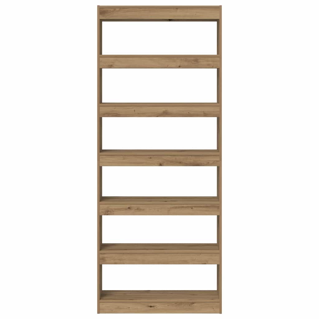 Book Cabinet Artisan Oak 80 x 30 x 198 cm Engineered Wood