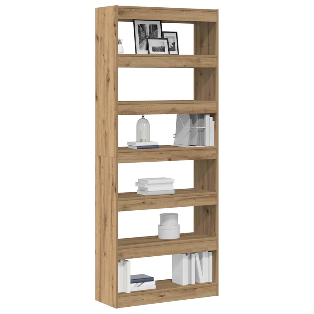 Book Cabinet Artisan Oak 80 x 30 x 198 cm Engineered Wood