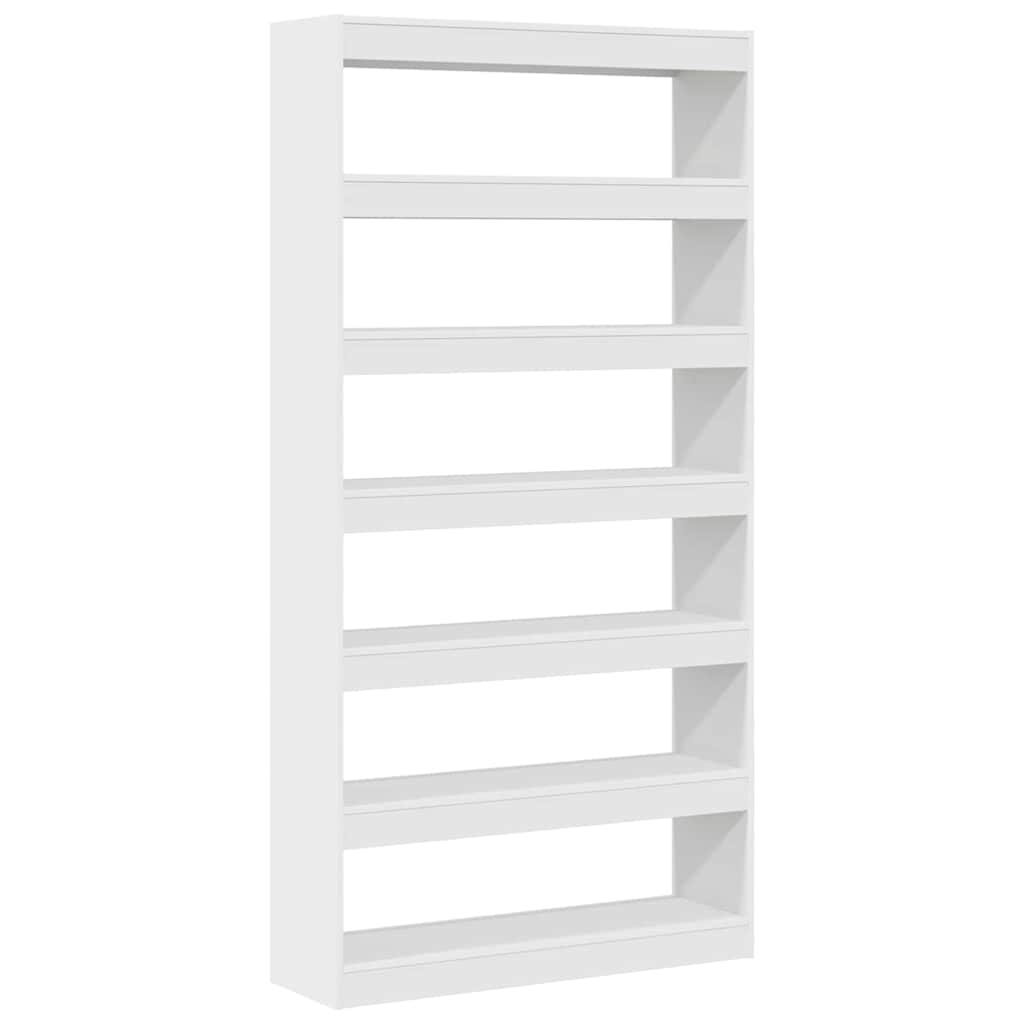 Book Cabinet White 100 x 30 x 198 cm Engineered Wood