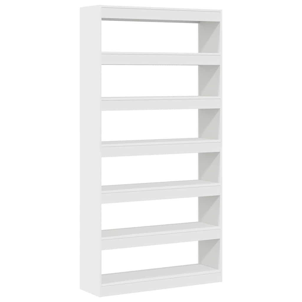Book Cabinet White 100 x 30 x 198 cm Engineered Wood